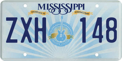 MS license plate ZXH148