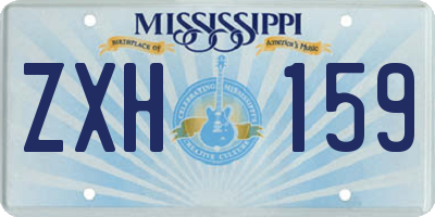 MS license plate ZXH159