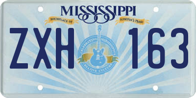 MS license plate ZXH163