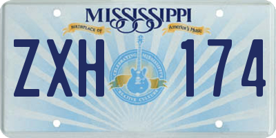 MS license plate ZXH174