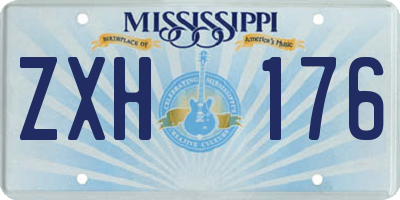 MS license plate ZXH176