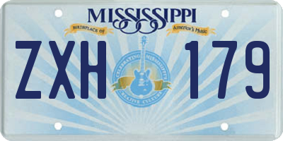 MS license plate ZXH179
