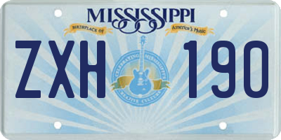 MS license plate ZXH190