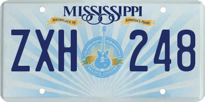 MS license plate ZXH248