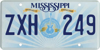 MS license plate ZXH249