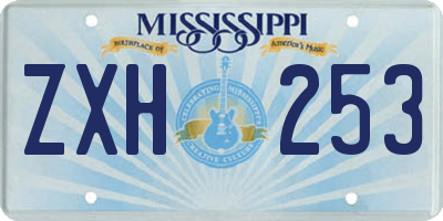 MS license plate ZXH253