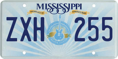 MS license plate ZXH255