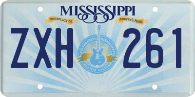 MS license plate ZXH261