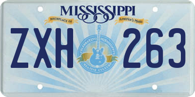 MS license plate ZXH263