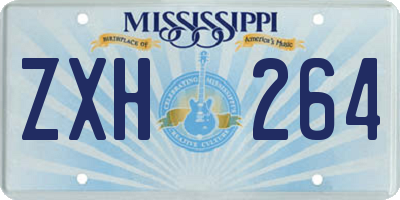 MS license plate ZXH264