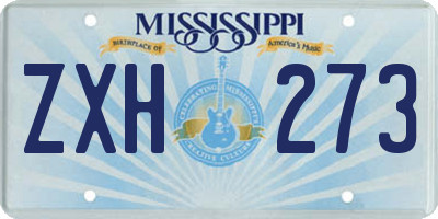 MS license plate ZXH273