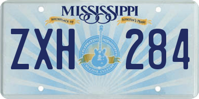 MS license plate ZXH284