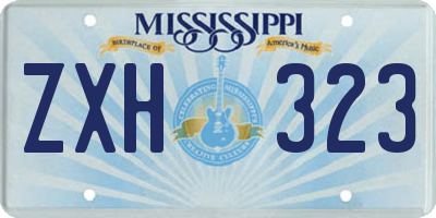 MS license plate ZXH323