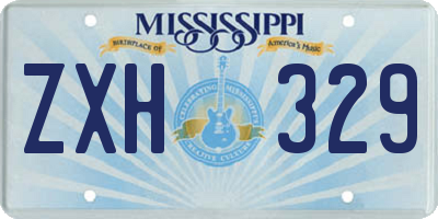 MS license plate ZXH329