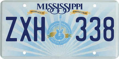 MS license plate ZXH338