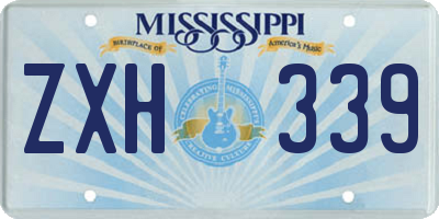 MS license plate ZXH339
