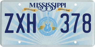 MS license plate ZXH378