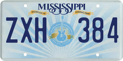 MS license plate ZXH384