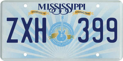 MS license plate ZXH399