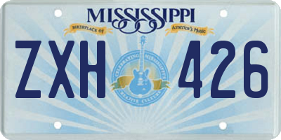 MS license plate ZXH426