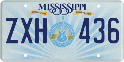 MS license plate ZXH436