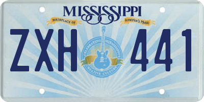 MS license plate ZXH441