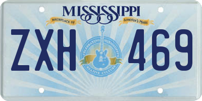 MS license plate ZXH469