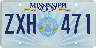 MS license plate ZXH471