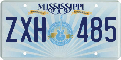 MS license plate ZXH485