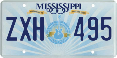 MS license plate ZXH495