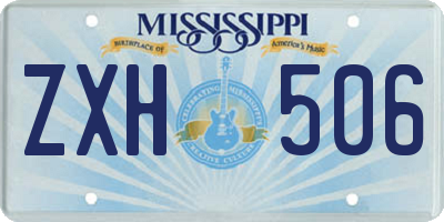 MS license plate ZXH506