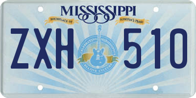 MS license plate ZXH510