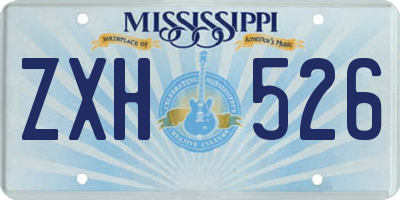 MS license plate ZXH526