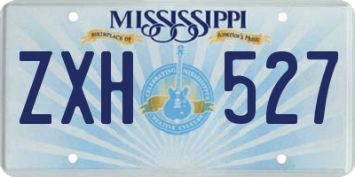 MS license plate ZXH527