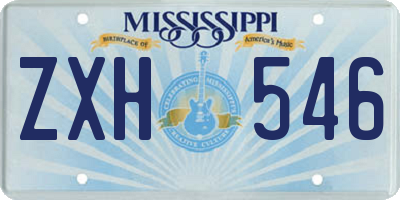 MS license plate ZXH546