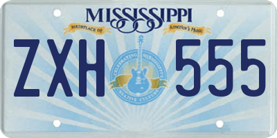 MS license plate ZXH555