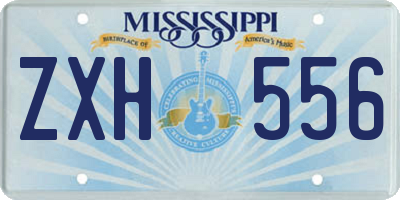 MS license plate ZXH556