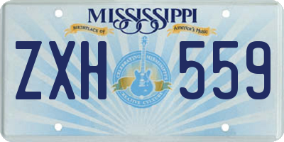 MS license plate ZXH559