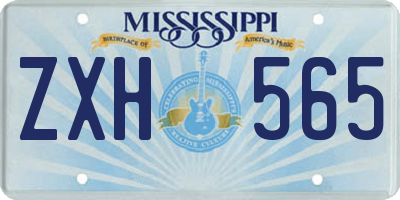 MS license plate ZXH565