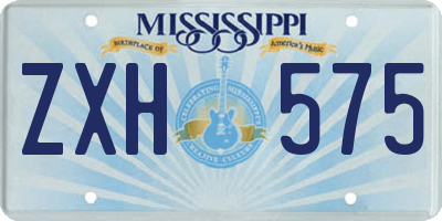 MS license plate ZXH575