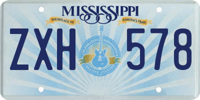 MS license plate ZXH578