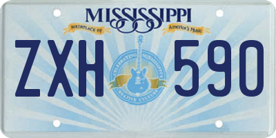 MS license plate ZXH590