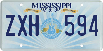 MS license plate ZXH594