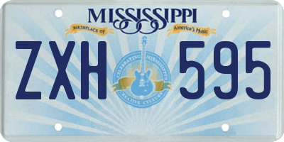 MS license plate ZXH595