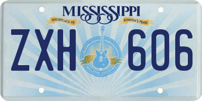 MS license plate ZXH606