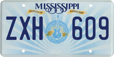 MS license plate ZXH609