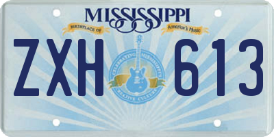 MS license plate ZXH613