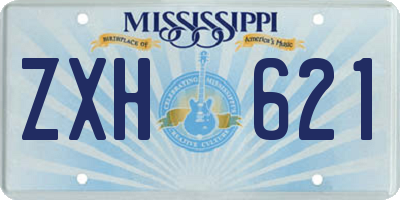MS license plate ZXH621
