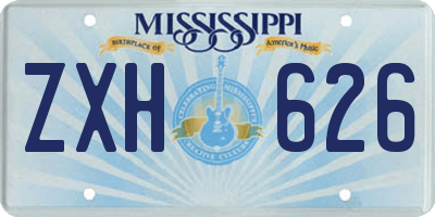 MS license plate ZXH626