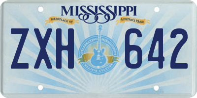 MS license plate ZXH642